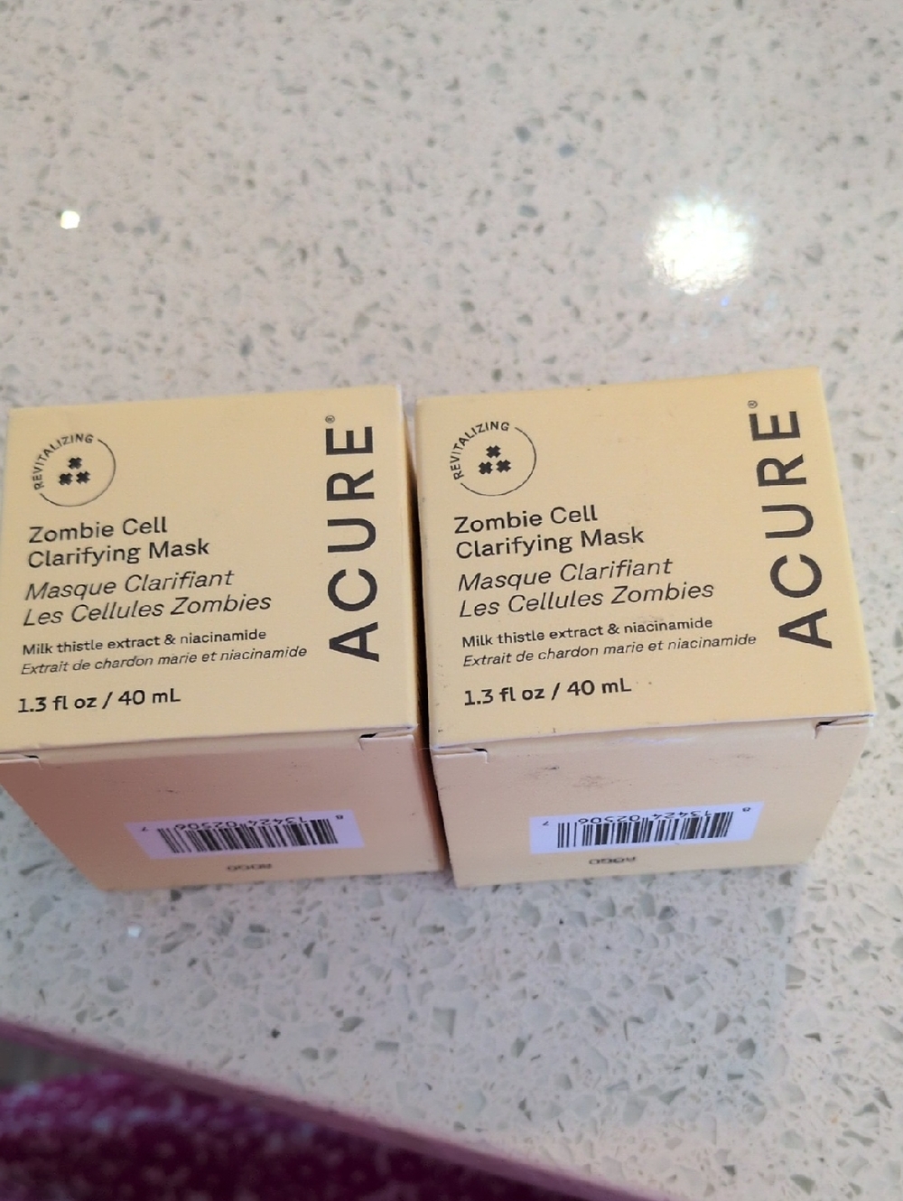 ACURE Zombie Cell Clarifying Mask in Pale Yellow 2 Bottles
